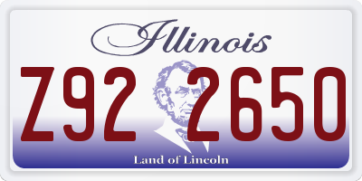 IL license plate Z922650