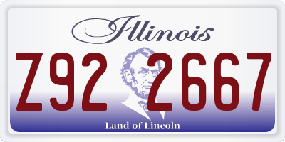 IL license plate Z922667