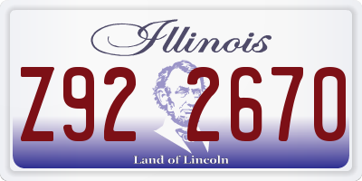 IL license plate Z922670