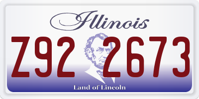 IL license plate Z922673