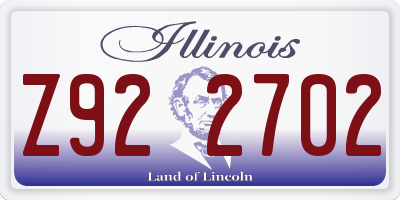 IL license plate Z922702