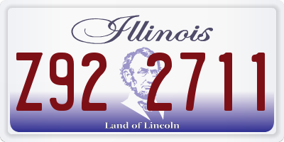 IL license plate Z922711