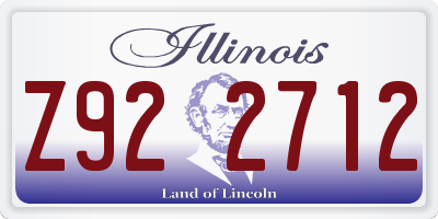 IL license plate Z922712