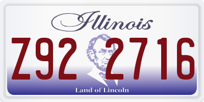 IL license plate Z922716