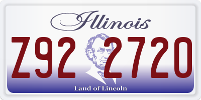 IL license plate Z922720