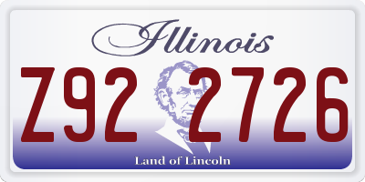 IL license plate Z922726