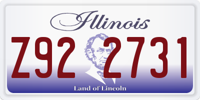 IL license plate Z922731