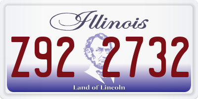 IL license plate Z922732