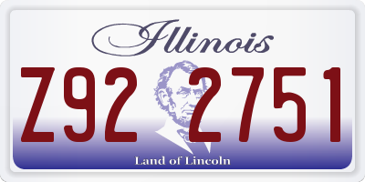 IL license plate Z922751