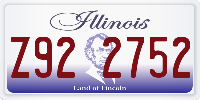 IL license plate Z922752