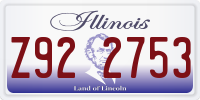 IL license plate Z922753