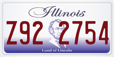 IL license plate Z922754