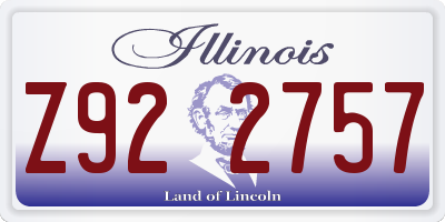 IL license plate Z922757