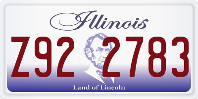 IL license plate Z922783