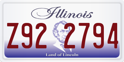 IL license plate Z922794