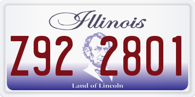 IL license plate Z922801