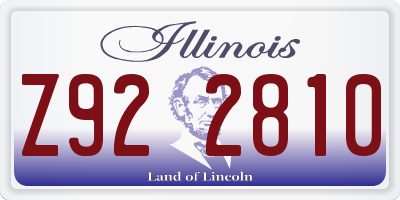 IL license plate Z922810