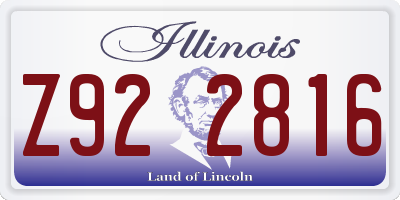 IL license plate Z922816