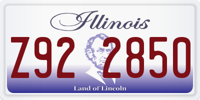 IL license plate Z922850