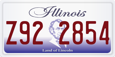 IL license plate Z922854