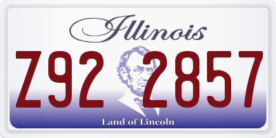 IL license plate Z922857