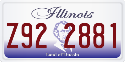 IL license plate Z922881