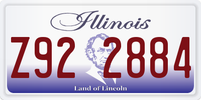 IL license plate Z922884