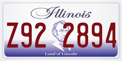 IL license plate Z922894