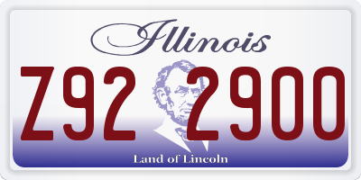 IL license plate Z922900