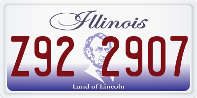 IL license plate Z922907