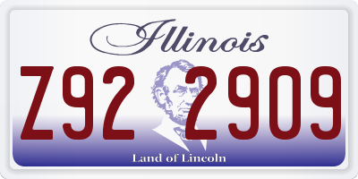IL license plate Z922909