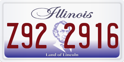 IL license plate Z922916