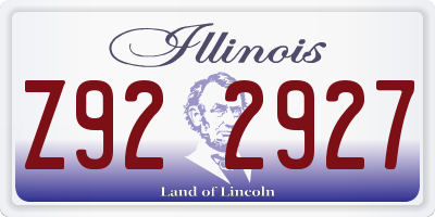 IL license plate Z922927