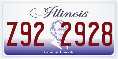 IL license plate Z922928