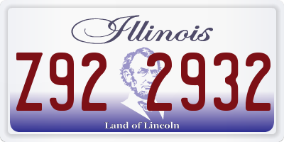 IL license plate Z922932