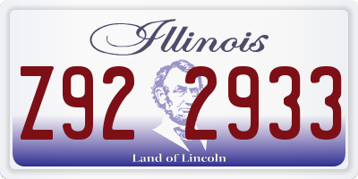 IL license plate Z922933
