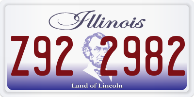 IL license plate Z922982