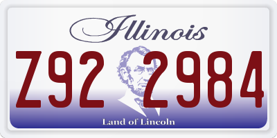 IL license plate Z922984
