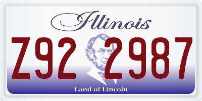 IL license plate Z922987