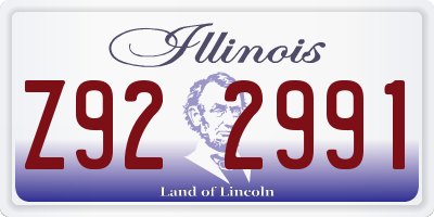 IL license plate Z922991