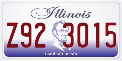 IL license plate Z923015