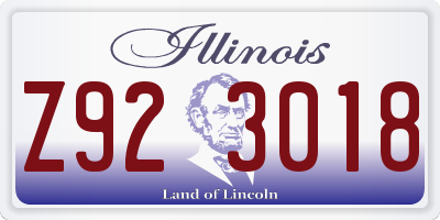 IL license plate Z923018