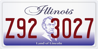IL license plate Z923027