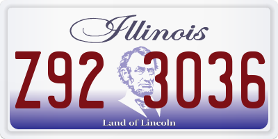 IL license plate Z923036