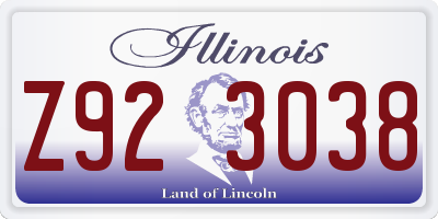 IL license plate Z923038