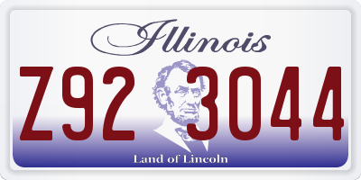 IL license plate Z923044