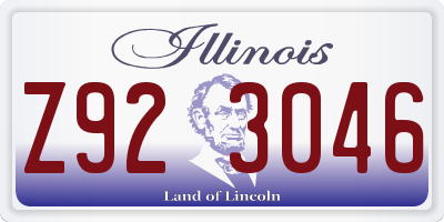 IL license plate Z923046