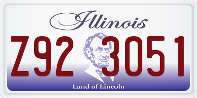 IL license plate Z923051