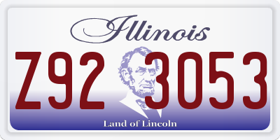 IL license plate Z923053