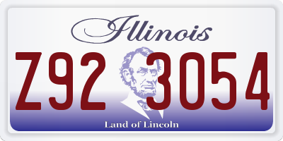 IL license plate Z923054